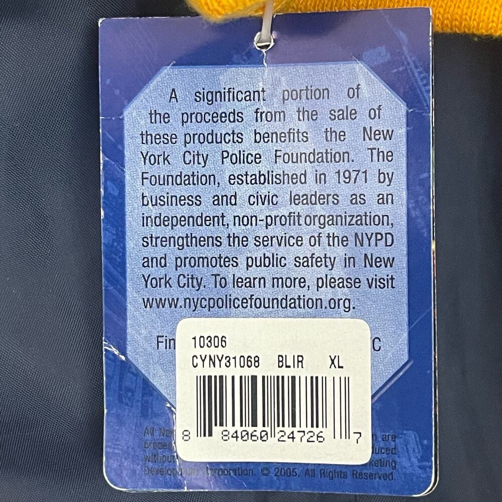 NYPD Varsity Jacket Mens XL Blue Letterman Steve & Barry Bomber Coat New - Picture 13 of 15